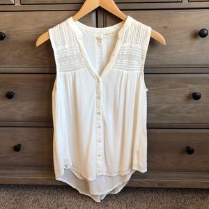 Anthropologie white tank